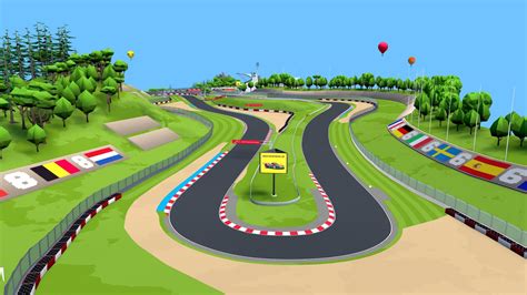 Cartoon Race Track Nurburg Buy Royalty Free 3d Model By Rcc Design