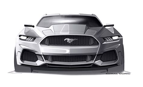 Ford Mustang Design Sketch By Kemal Curic Car Body Design Mustang