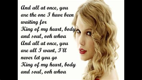 Taylor Swift King Of My Heart Lyric Video Youtube