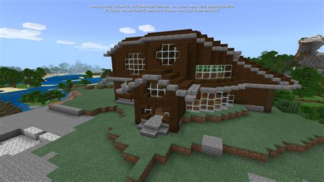 House Made Of Dark Oak And Stone Brick Rminecraft