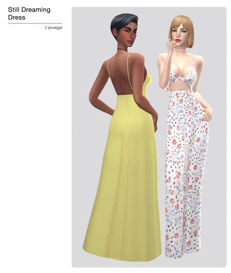 Still Dreaming Dress At Pixiegal Sims 4 Updates