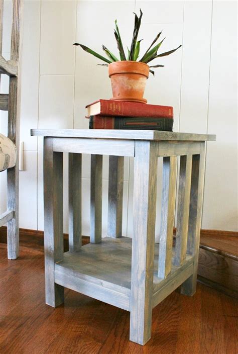 Diy End Table With Shelves Building Plans Using Basic Tools