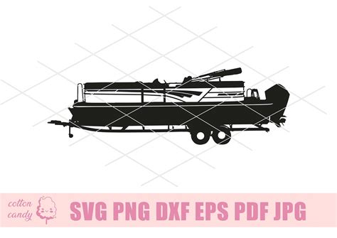 Pontoon Boat SVG Cut File For Cricut And Silhouette 2 Etsy