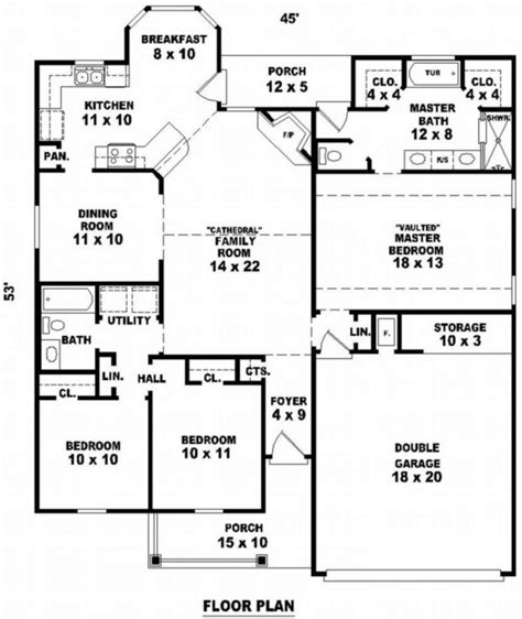 Call linwood homes to learn more: House Plan 053-00402 - Ranch Plan: 1,551 Square Feet, 3 ...