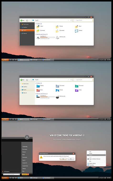 Windows Xp Zune Theme For Windows 11 By Cleodesktop On Deviantart