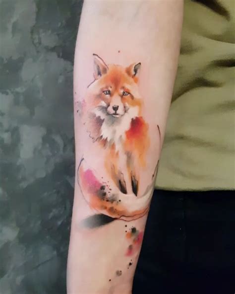 Watercolor Fox Fox Tattoo Body Art Tattoos Animal Tattoos