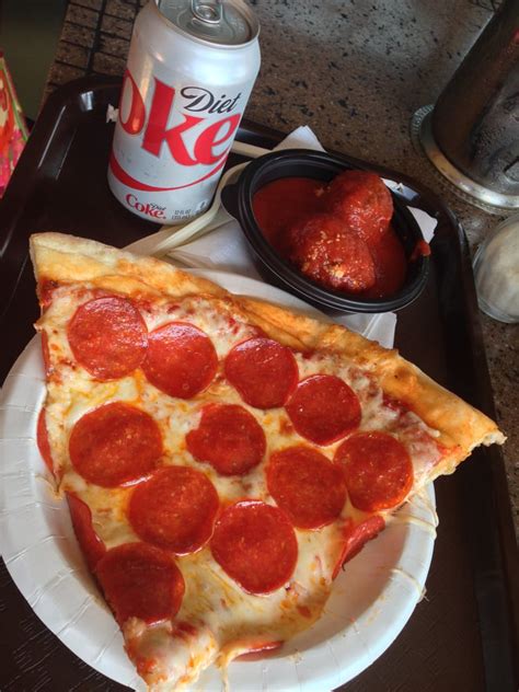 Slice Of Pepperoni Pizza 2 Meatballs And A Diet Coke Yelp