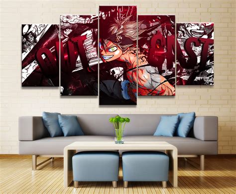 Canvas back as a type of n.amer. Black Clover 12 Anime - 5 Panel Canvas Art Wall Decor ...
