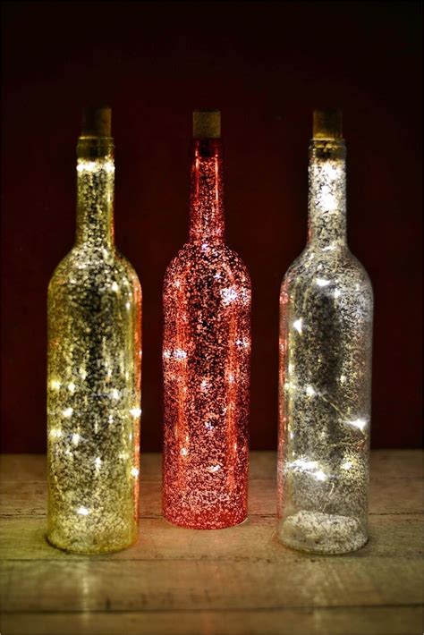 Beautiful Bottle Christmas Decoration Ideas Lighted Wine Bottles