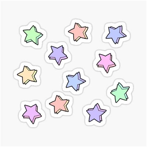Cute Stars Sticker For Sale By Shannonpaints Redbubble