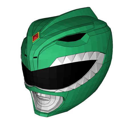 Mmpr Green Ranger Helmet Foam Pepakura File Template Heroesworkshop