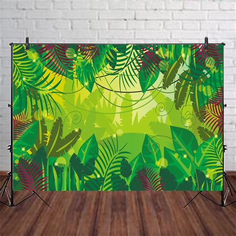 5x3ft 7x5ft 9x6ft Green Tropical Rain Forest Photography Backdrop