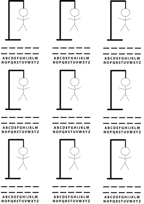 Play The Classic Game Hangman With This Custom Designed Pdf Featuring