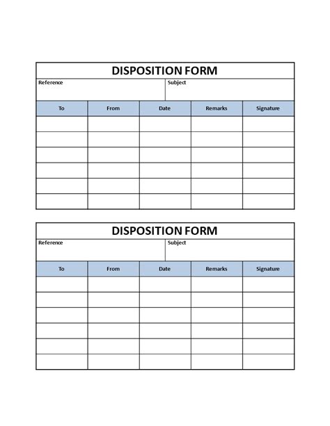 Disposition Form Download This Disposition Form Template That Will