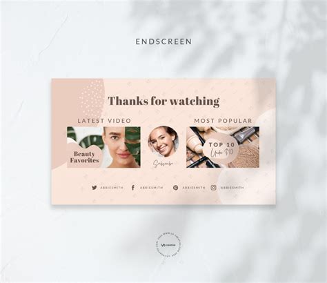 YouTube Channel Kit Editable Canva Template Neutral Nude Etsy