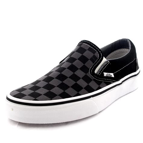 Unisex Adults Vans Classic Slip On Checkerboard Skate Shoes Trainers Uk