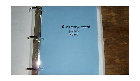 Kubota M4900 M5700 Tractor Electrical Wiring Diagram Manual | eBay