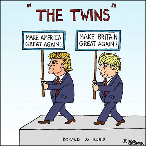 Boris johnson sering dijadikan karikatur menyerupai presiden as donald trump. Boris Johnson and Donald Trump - are they political twins ...