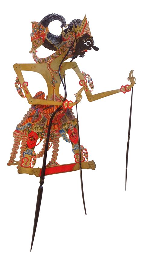 Indonesian Shadow Puppet, Wayang Kulit, Dursasana | Chairish