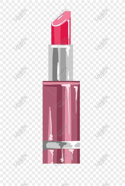 Hand Drawn Pink Lipstick Illustration PNG Free Download And Clipart Image For Free Download