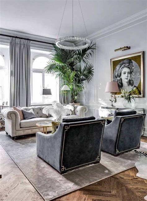 Grey Velvet Living Room Ideas Glam Living Room Decor Glam Living