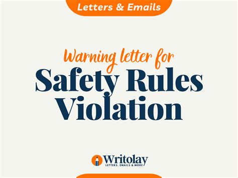 Safety Violation Warning Letter 4 Templates Writolay