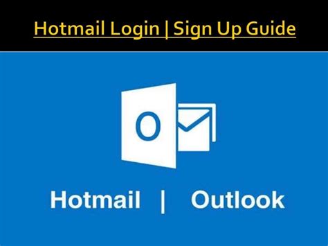 Hotmail Login Sign Up