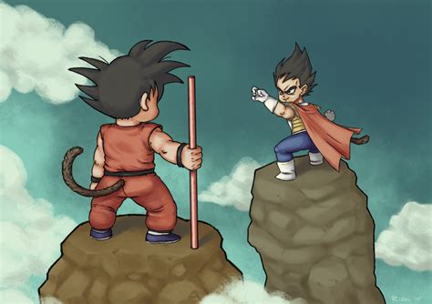 Kid Goku Vs Kid Vegeta By Doczal On Deviantart