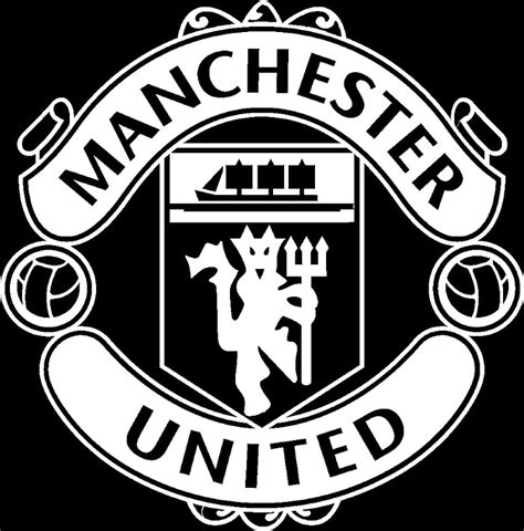 Manchester United Logo Black And White Vector Png Transparent Png Hd