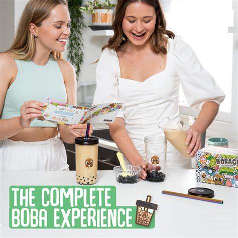 Bobago Reusable Boba Cup With Straw Bubble Tea Cup With Recipe Book
