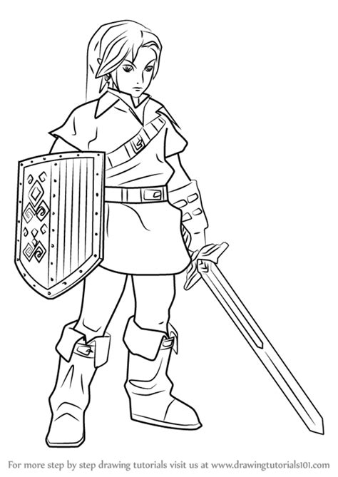 Hyrule Warriors Link Coloring Page Coloring Pages