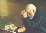 Image result for Picture Man Giving Thanks For Bread