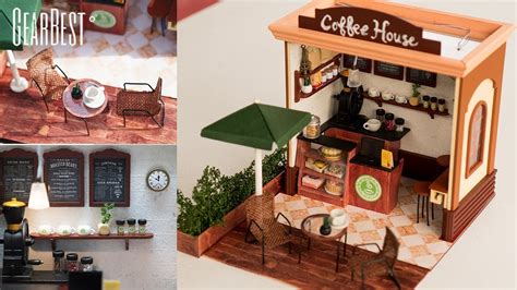 Diy Miniature Dollhouse Kit Coffee Shop Youtube