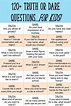 This printable PDF download includes over 120 fun Truth or Dare ...