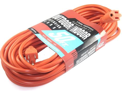 Be sure to also check out the list below of multi outlet cables, which are also suitable for heavy duty use. 50ft Electric Extension Cord Indoor/Outdoor Heavy Duty 16 ...