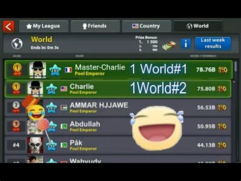 In 8 ball pool with friends, it's time to show that you're the master of billiard! 8 Ball pool(اول عالم )-Won WORLD LEAGUE twice! 75b and 78b ...