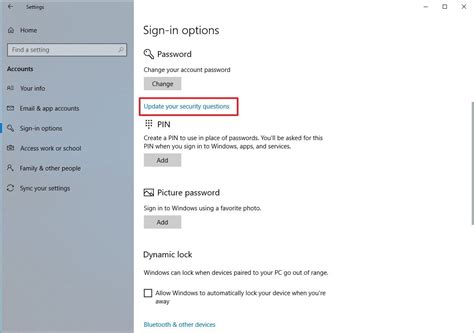 How To Enable Reset Local Account Password On Windows 10 April 2018