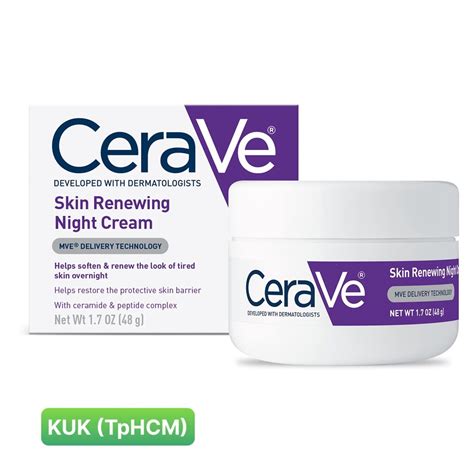 Kem Dưỡng Ban đêm Cerave Skin Renewing Night Cream Của Mỹ Hộp 48gr Giúp