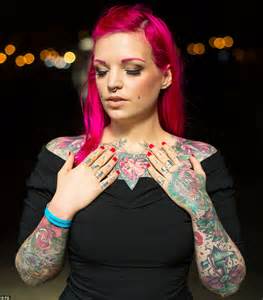 tattoo devotees showcase beautiful designs at east london s tobacco dock daily mail online