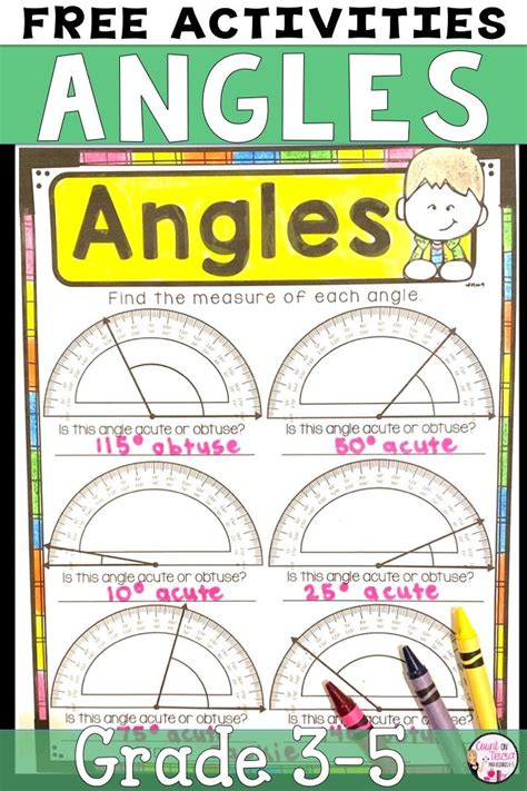 Measuring Angles Worksheet 4th Grade