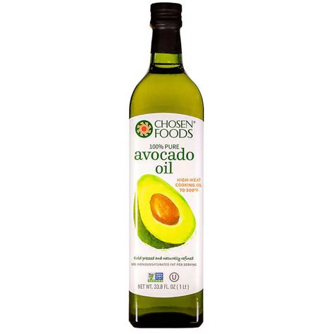 Chosen Foods 100% Pure Avocado Oil, 33.8 fl oz. | Chosen foods, High heat cooking oil, Food