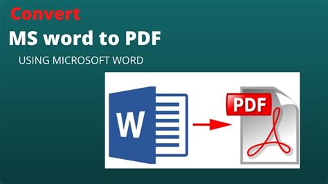 How To Convert Word To Pdf How To Convert Word Document To Pdf In