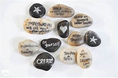 Rock Painting Rocks Painted Stones Quote Stone