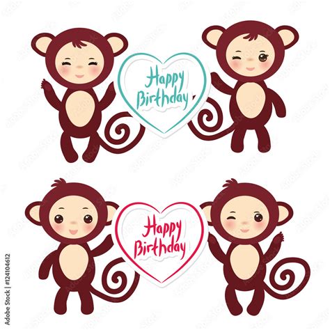 Monkey Love Birthday