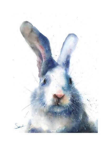 White Rabbit Art Print By Eric Sweet At Rabbit Painting