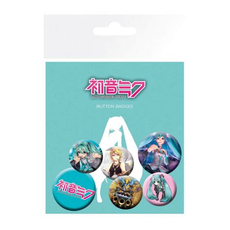 Hatsune Miku Pin Badges 6 Pack Playstyle