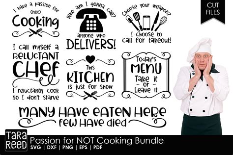Passion For Not Cooking Bundle 113938 Svgs Design Bundles