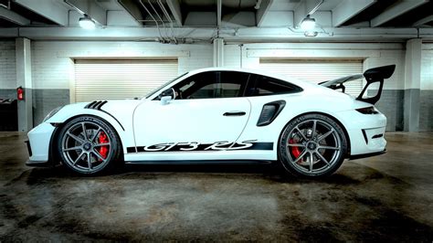 Porsche 911 Gt3 Rs 991 White Forgeline Ge1 Wheel Front