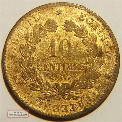 Rare 1893 A France 10 Centimes Km 815 1 Very Fine