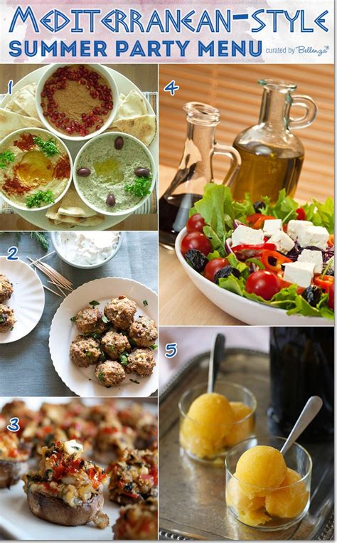 (and don't forget the dollop of ricotta on top.) Menu Ideas for Hosting a Mediterranean-style Summer Party ...